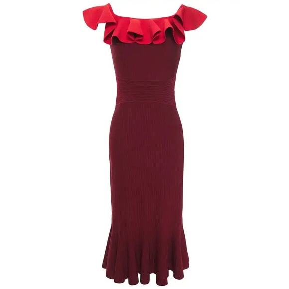 ❤️Alexander McQueen Burgundy Midi Dress❤️
